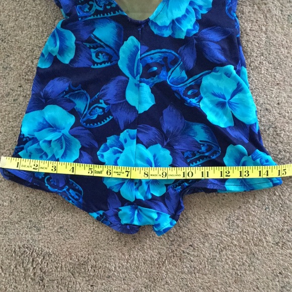 Vintage LE COVE One Piece Blue Swimsuit Size 10 - Picture 8 of 11